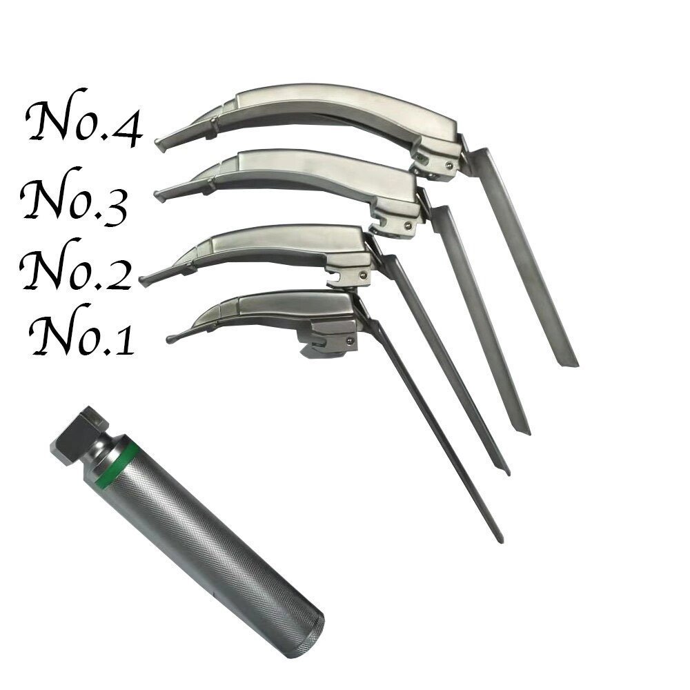 16-7.jpg Mega McCoy flexi Tip Integrated conventional articulated Laryngoscopes Fiber with 4 blades - Image 1